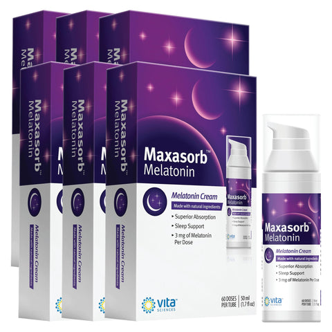 Maxasorb Melatonin Cream 6 Pack – Topical Sleep Support