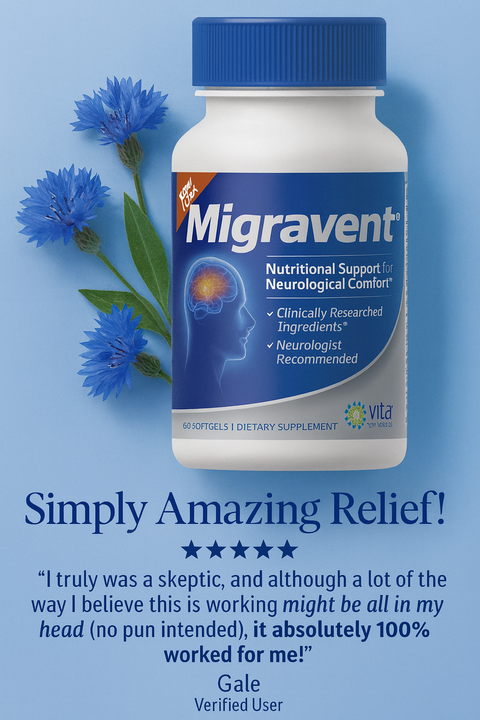 Migravent 3 Pack – Migraine Relief Support with B2, Magnesium & CoQ10
