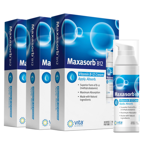Maxasorb B12 Cream 3 Pack – Vitamin B12 Topical Cream