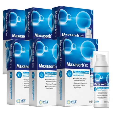 Maxasorb B12 Cream 6 Pack – Vitamin B12 Topical Cream