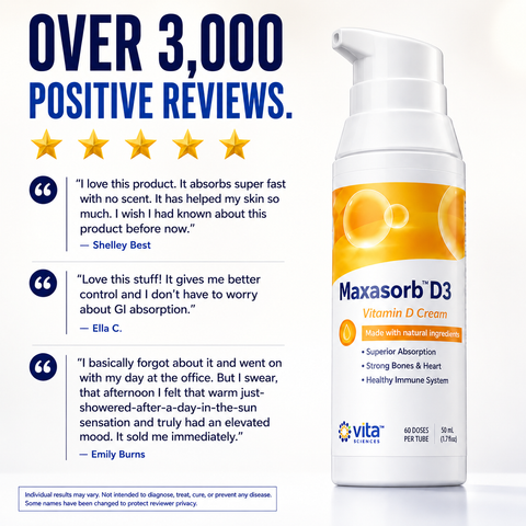 Maxasorb D3 Cream – Vitamin D3 Cream 1000 IU